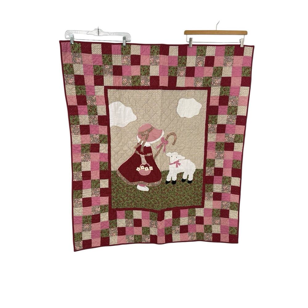 Donna Sharp Little Bo Peep Baby Quilt Patchwork Signed